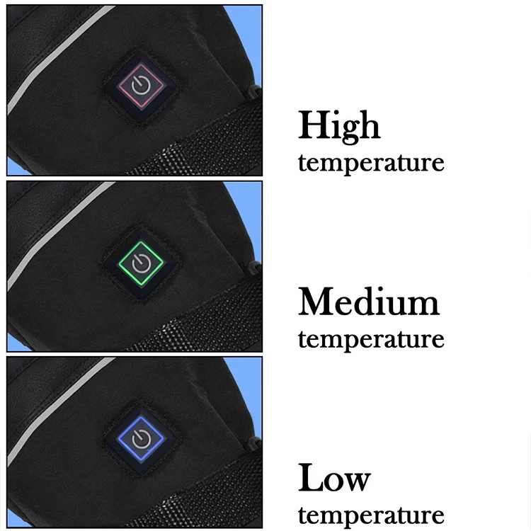 Wholesale Outdoor Waterproof Non-Slip Premium Rechargeable Battery Ski Heated Thermo Safety Warmer Gloves for Winter Windproof