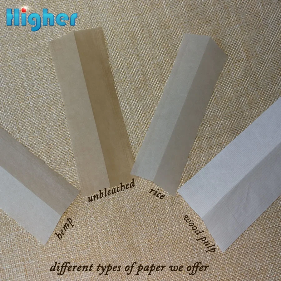 Private label Hemp rolling paper kingsize slim slow burn organic paper