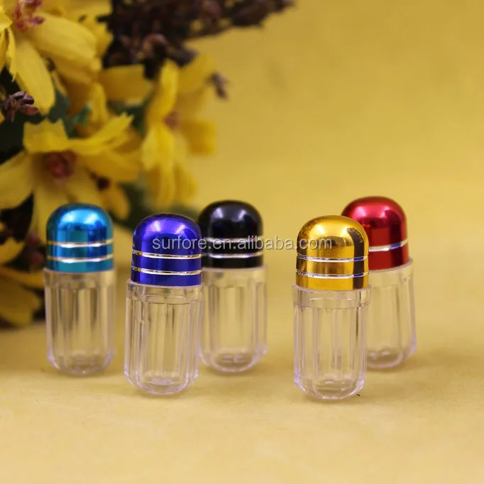 single piece octagon capsule plastic small portable pill container