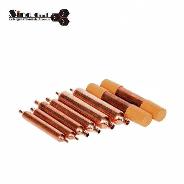 drying refrigerant r404a r410 r134a 1/4 filter driers with acces valves refrigeration filter drier Copper Drier Filter