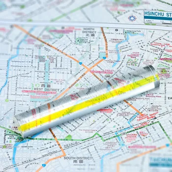 Transparent Ruler Reading Magnifying Glass Bar with Tracker Line
