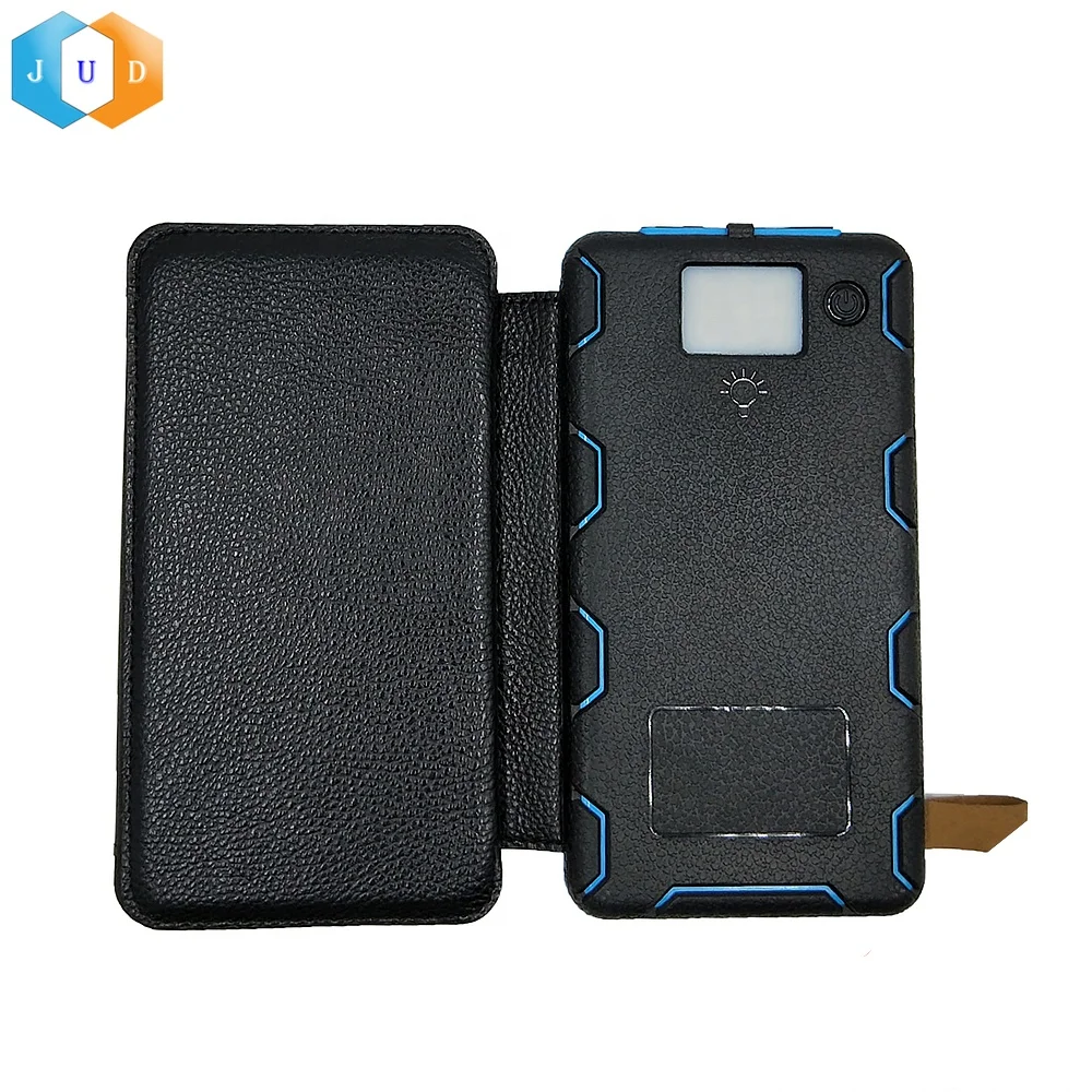 
8000mAh Solar Charger Power Bank, Portable Solar External Backup Battery Pack, Dual USB Solar Phone Charger with LED Carabiner 