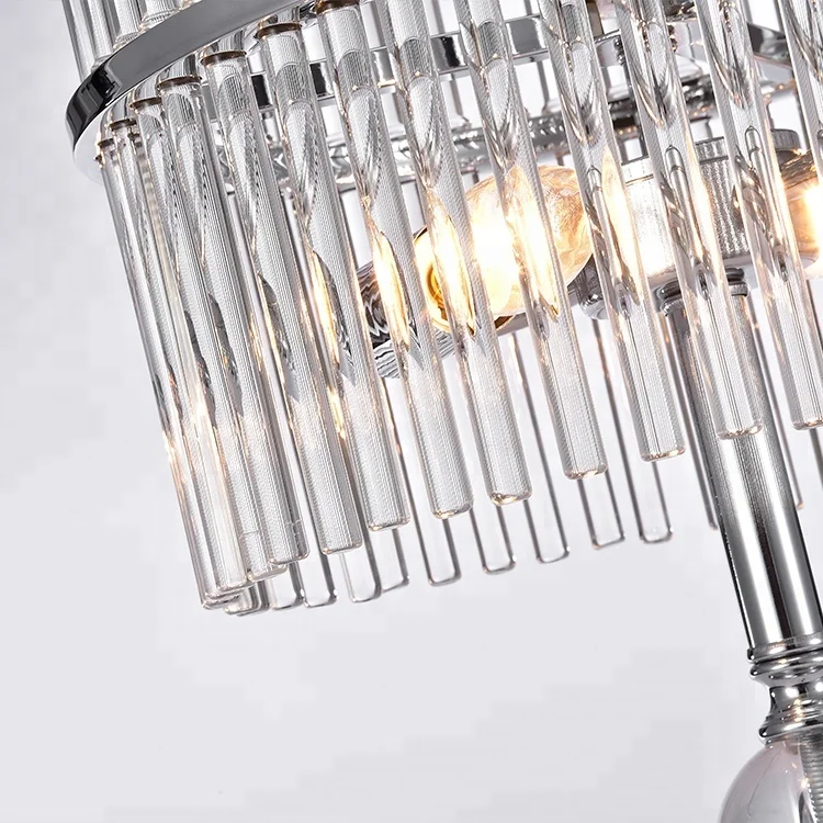 
Home Decor Reading Lamp Chrome hotel crystal table lamps luxury 