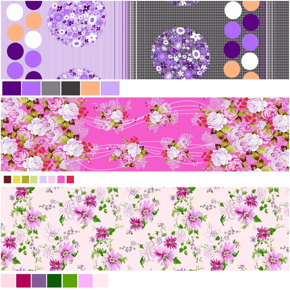 
Pigment printed polyester fabric design latest /100% polyester textile printing fabric dubai for bed sheet from china supplier 