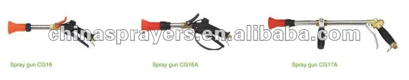 High pressure power spray guns