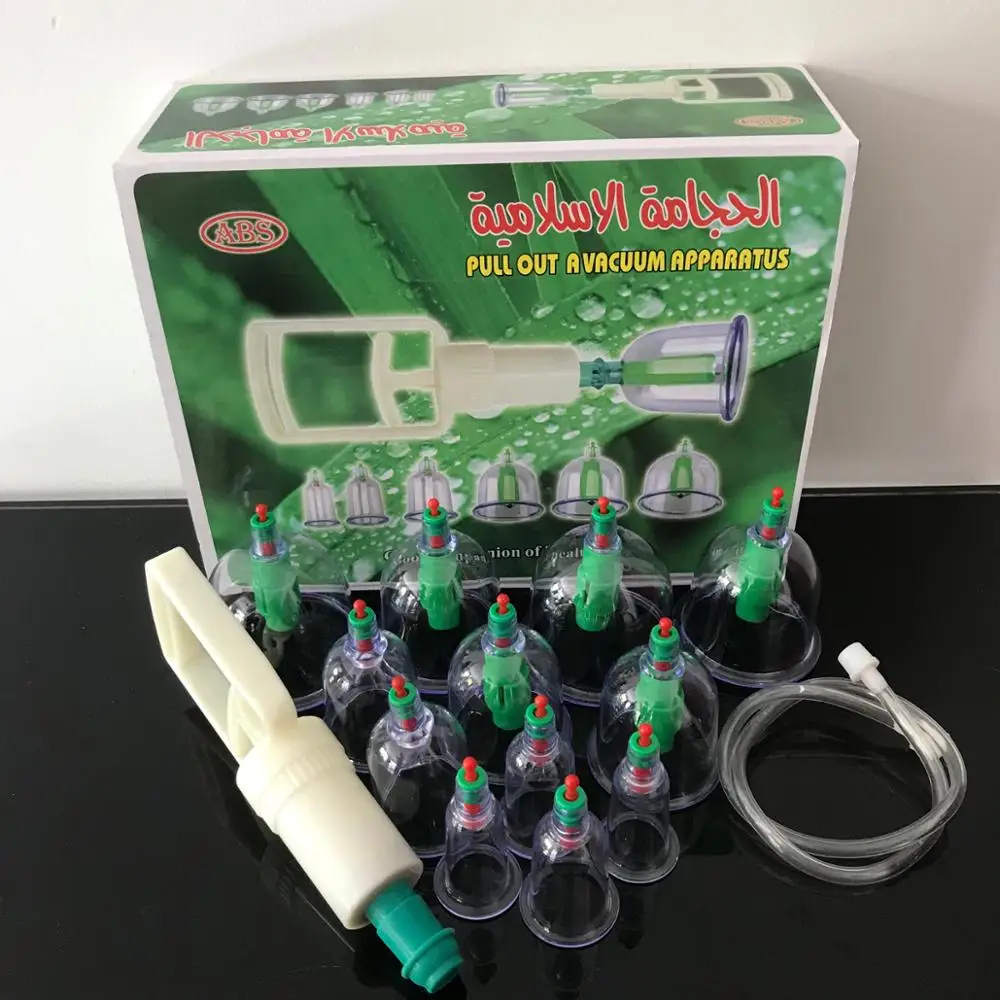 
vacuum cupping set with 12 cups device indiana 