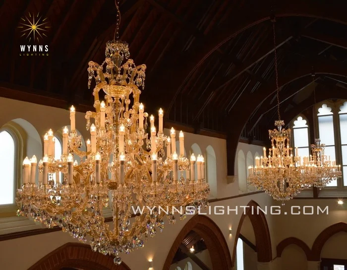 Maria Theresa Style Luxury Hotel Villa Crystal Chandelier Elegant Pendant Lights for Premium Interiors