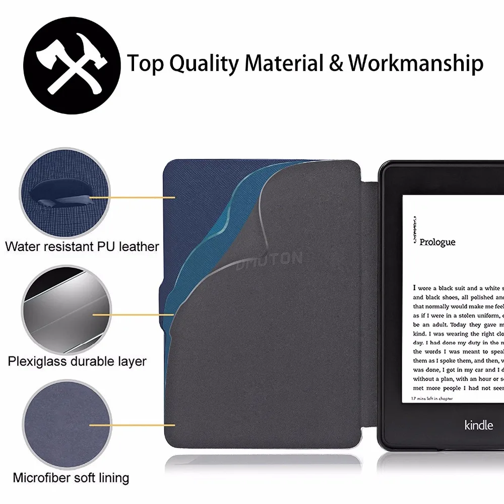 
Kindle Paperwhite Case Cover - PU Leather Smart Cover for All-New Kindle Paperwhite Fits All versions: 2012, 2013, 2014, 2015 