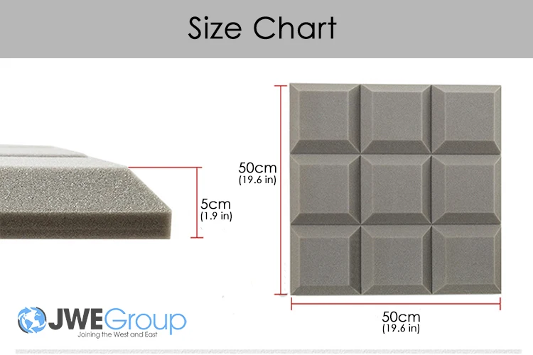 Новый 48 шт. комплект конического зубчатого колеса Сетка Тип акустической панели звукопоглощение студия Звукоизоляционная пена 50x50x5 см 7 видов цветов KK1046