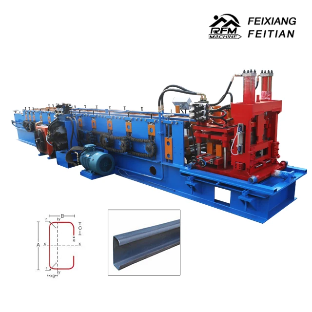 Steel C U Z Purlin Roll Forming Machine the Frame of a Building Cold Forming Machine