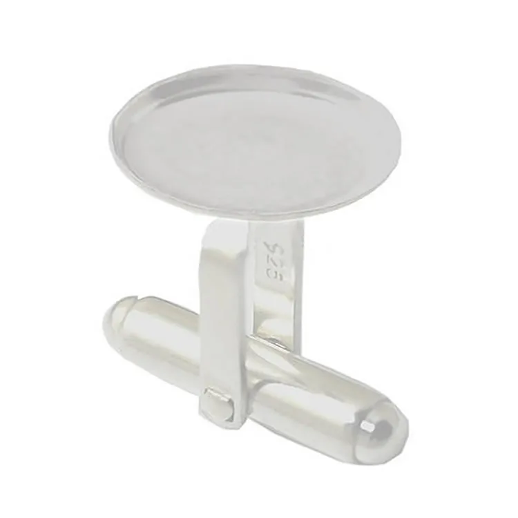 Beadsnice 925 sterling silver cuff fashion with base 12mm wholesale backs fabrication cufflinks for mens ID27501