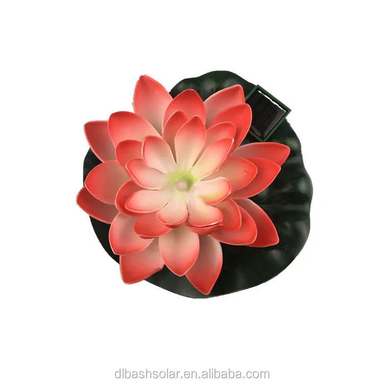 Waterproof Solar Power Lotus Float Light Garden Water Pool Lamp Flower Landscape led light