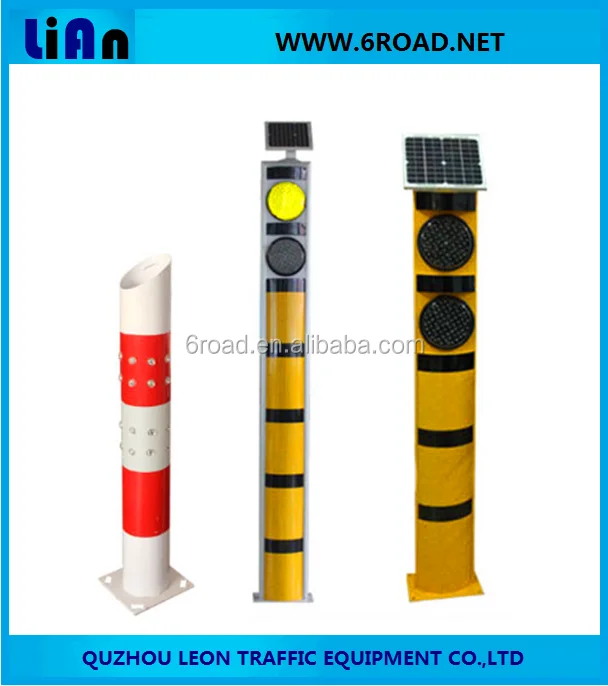 Solar Power Traffic LED Street Warning Post, LED Traffic Bollards