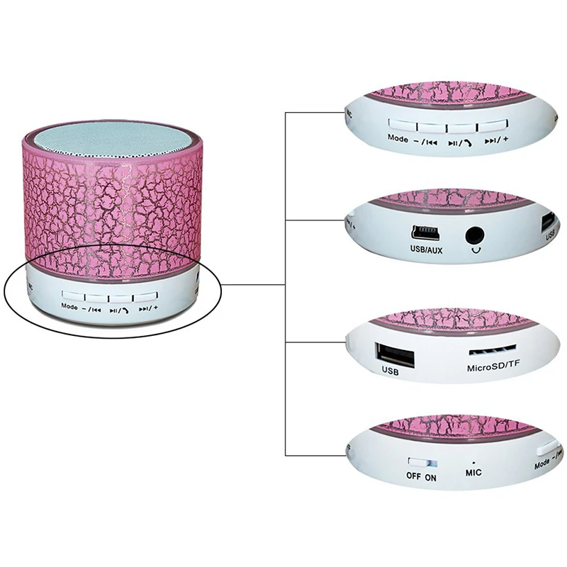 Manufacture Wholesale Speaker With Flashing Light USB Speaker