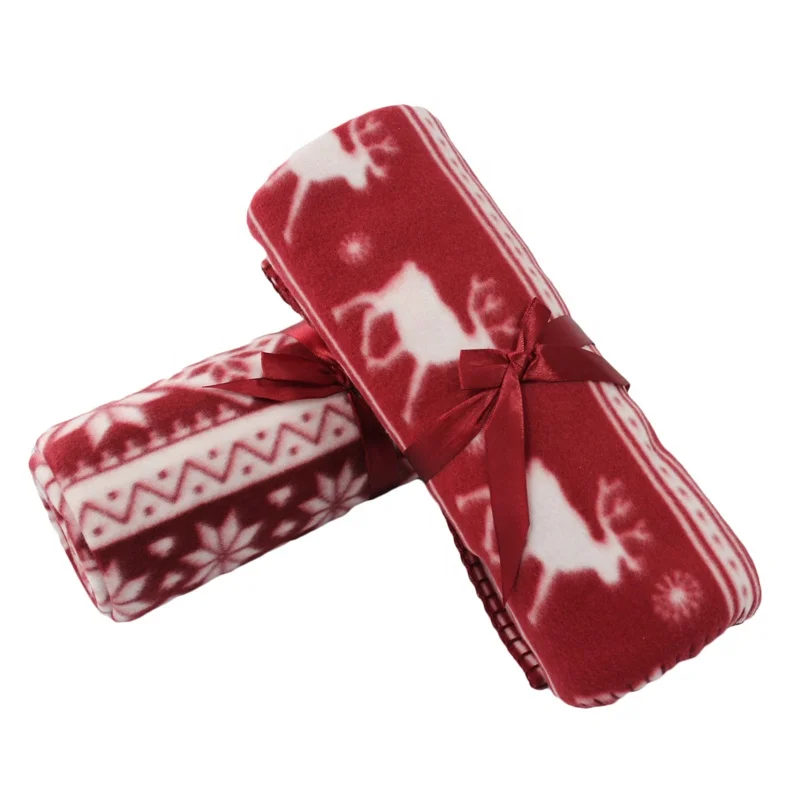 Christmas polar fleece blanket for gift