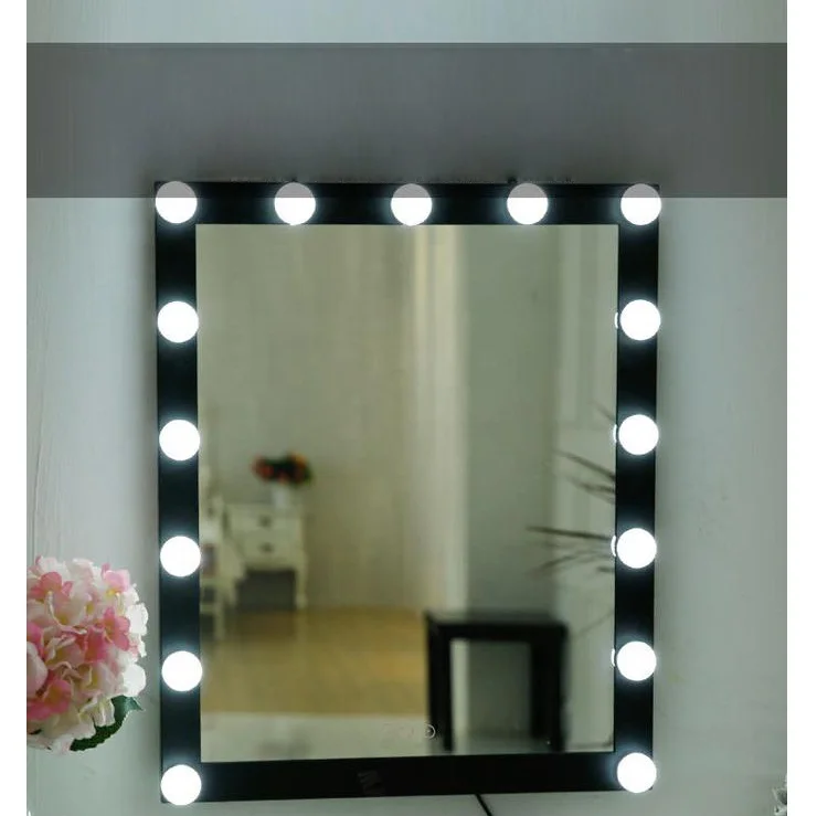 15 Led Bulbs Hollywood Vanity Makeup Mirror with Lights Dressing Table Mirror USB Powered White