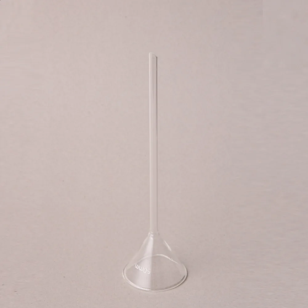 
Huaou 50-90mm clear glass long stem conical funnel supplier 