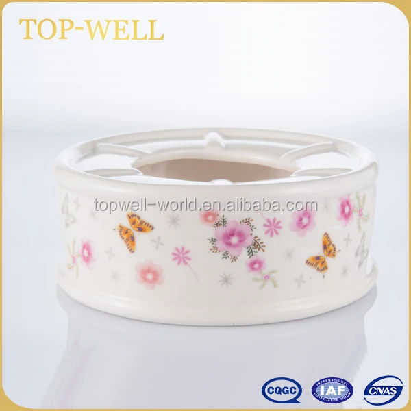 High quality heat resistant glass teapot set with candle warmer