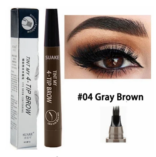 
wholesale women fashion 4 fork liquid waterproof eyebrow tattoo pencil 