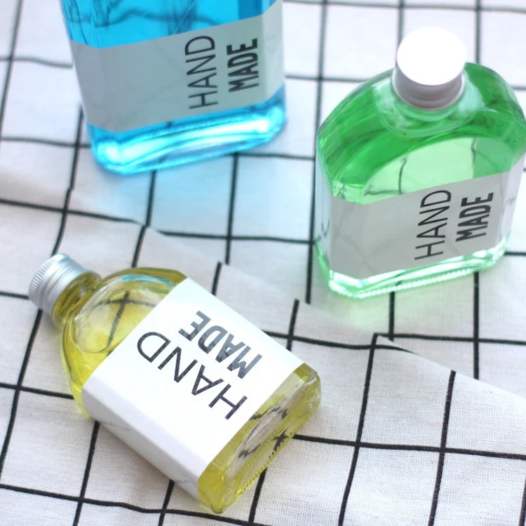 New Fashion 100ml 200ml 250ml Flat Glass Hip Flask Cold Brew Coffee Bottles Coffee Glass Bottle