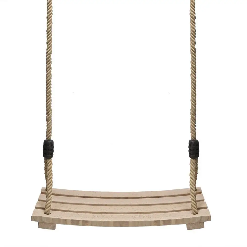 
New design garden wooden children swing seat with adjustable rope 