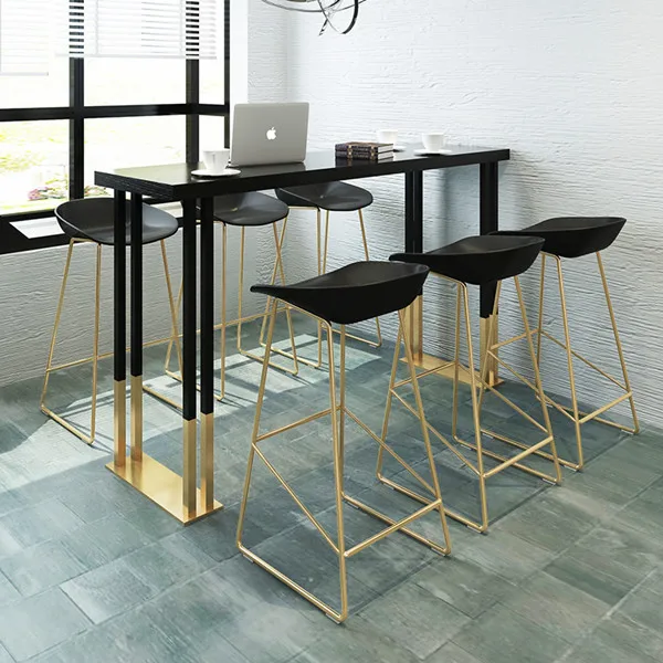 Wholesale modern design high bar furniture bar chair cheap gold metal bar stool
