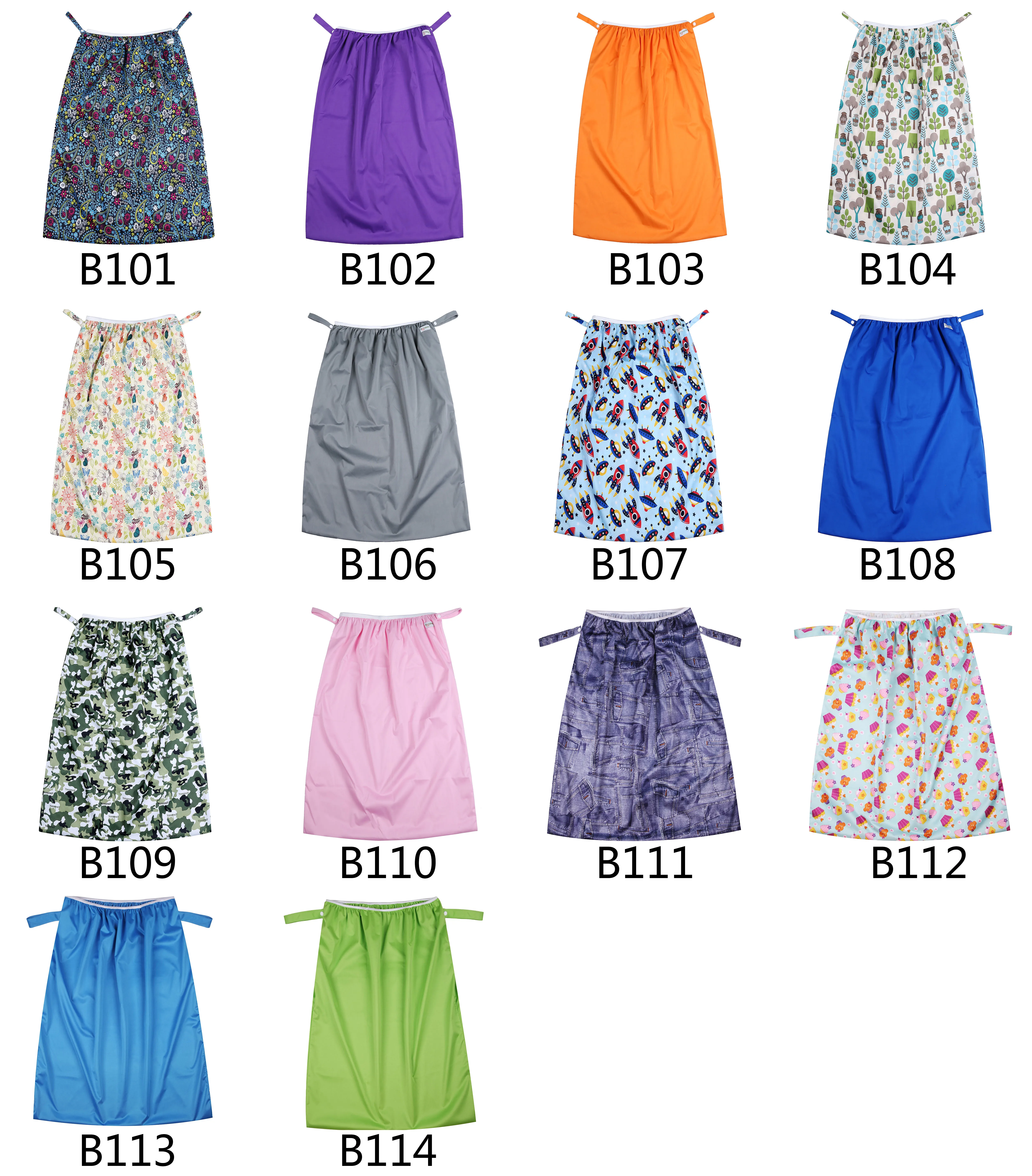 waterproof cloth diaper zipper wetbag nappy laundry bag baby travel bag