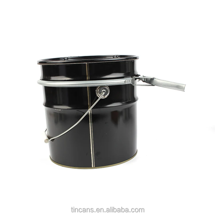 10 liter mental tin galvanized paint bucket pail with lock ring lid