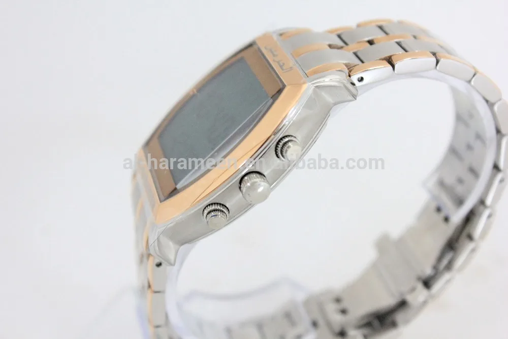 Оптовая продажа мужской пол и сигнал тревоги функция мусульманская молельная часы Мекки часы al harameen