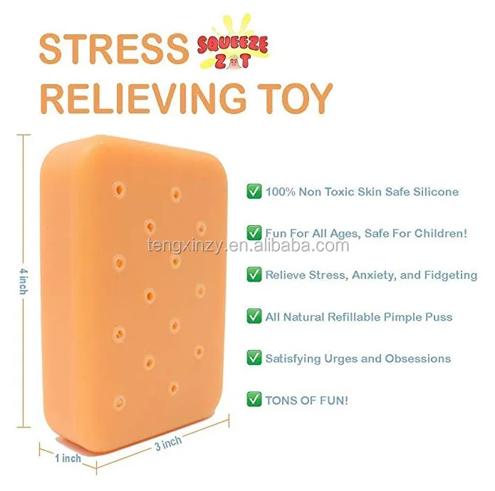 Pimple Popping Plus Funny Squeeze Acne Toys Decompression Stress Relief Popper Remover Stop Picking Your Face Fun Toy