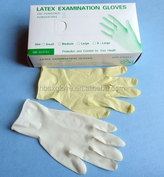 
latex medical gloves surgical examination sterile disposable powder free 