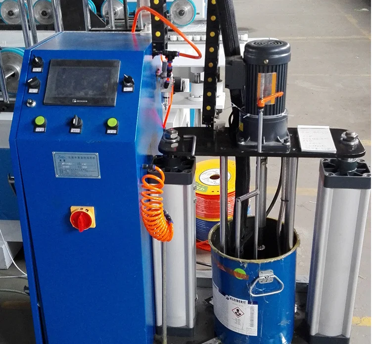 
Woodworking PUR glue profile wrapping machine for solid wood/WPC 