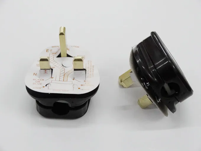 China Supplier 3 square pin extension cords flat plug