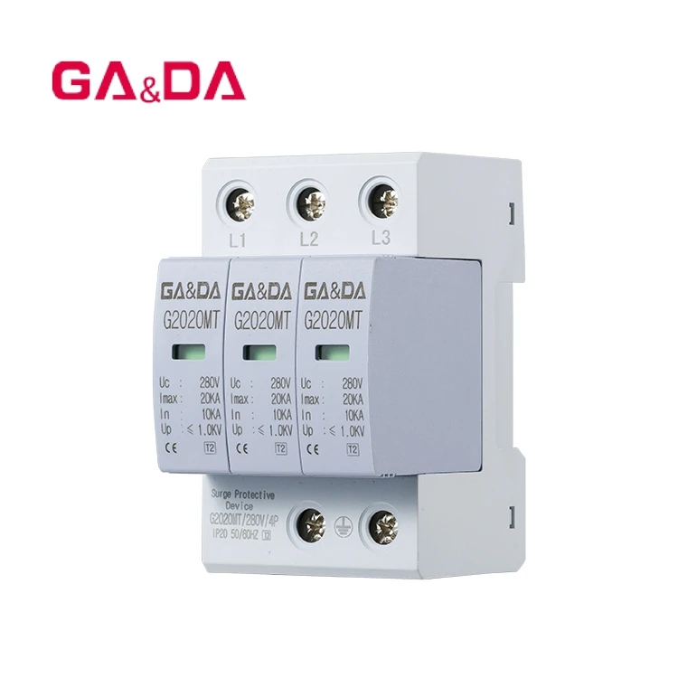  220v прибор переменного тока 3-полюсный для защиты от перенапряжений устройства в Китае (стандарты CE CQC