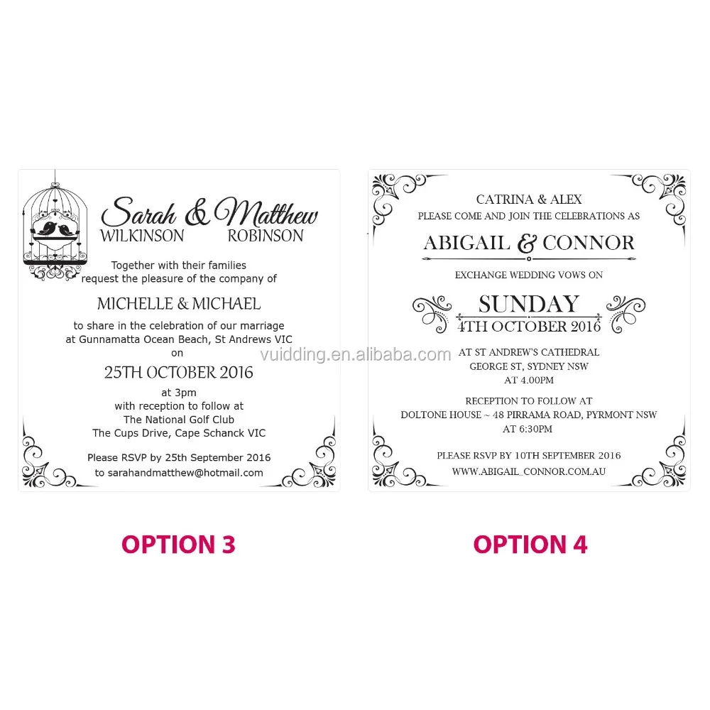 Mirror Acrylic Gold Wedding Invitation Card For Fancy Wedding Favor