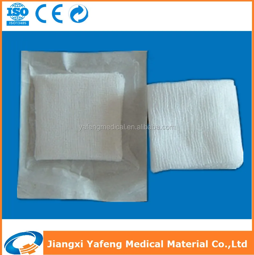 Absorbent Gauze Cotton Dental Sponges Fabric Swabs /Medical Folding Gauze Pads hemostatic Compress pads(gaze/gaza/garza/gasa)