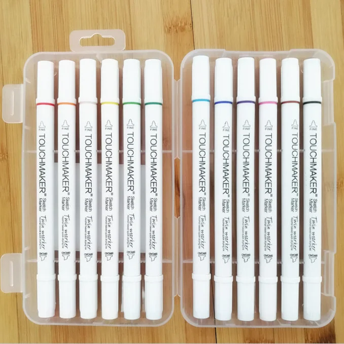 Factory wholesale up to 80 colors small exquisite double nib alcohol markers for sketching and office marking