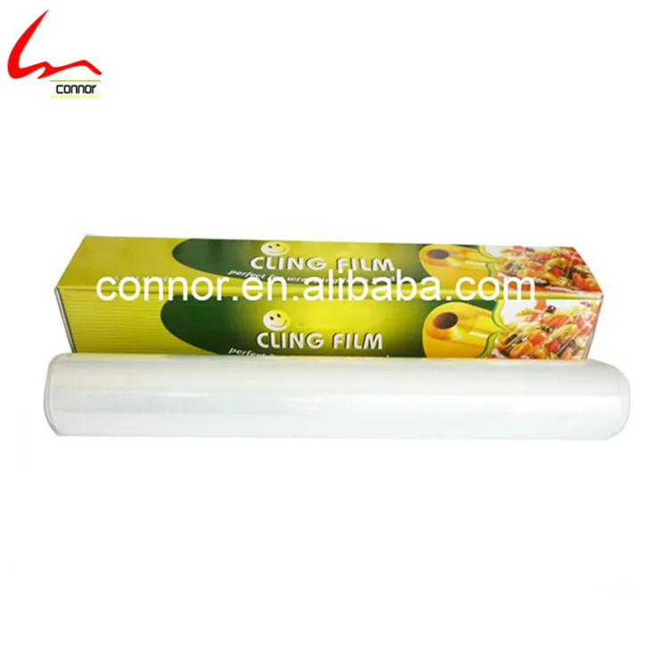 
clear food packing film food grade PVC cling film / plastic wrap 
