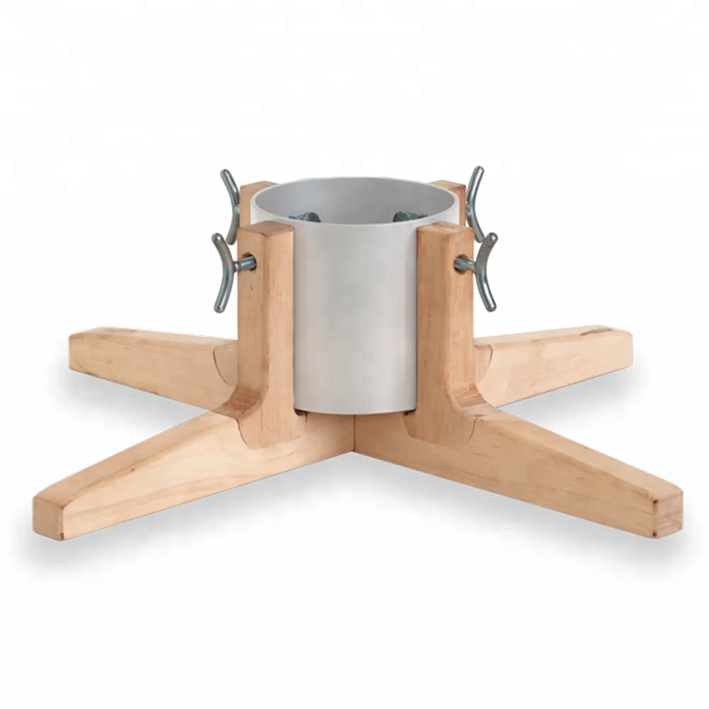 Metal $ Wood Material Tree Nest Live Christmas Tree Stand Base  up to 7.2ft  Tree Height