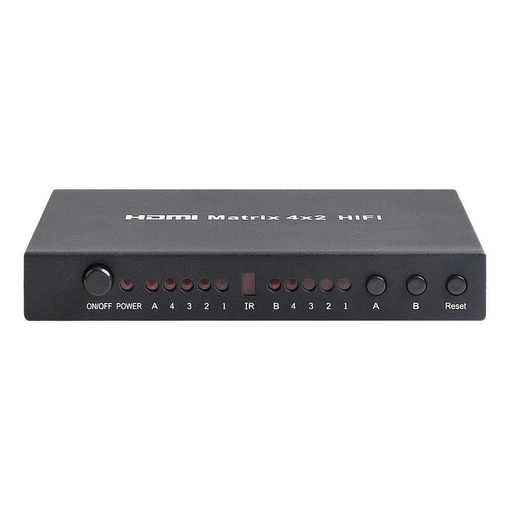 Hi-Fi 4x2 HDMI матричный с аудио extractor поддержка hdmi matrix 4x2 матрица - axin 4kdk402