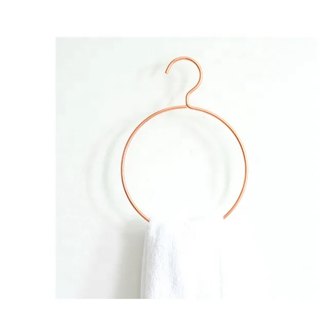 OEM&Wholesaler 551-1RG household round rose gold metal scarf clothes bikini hanger