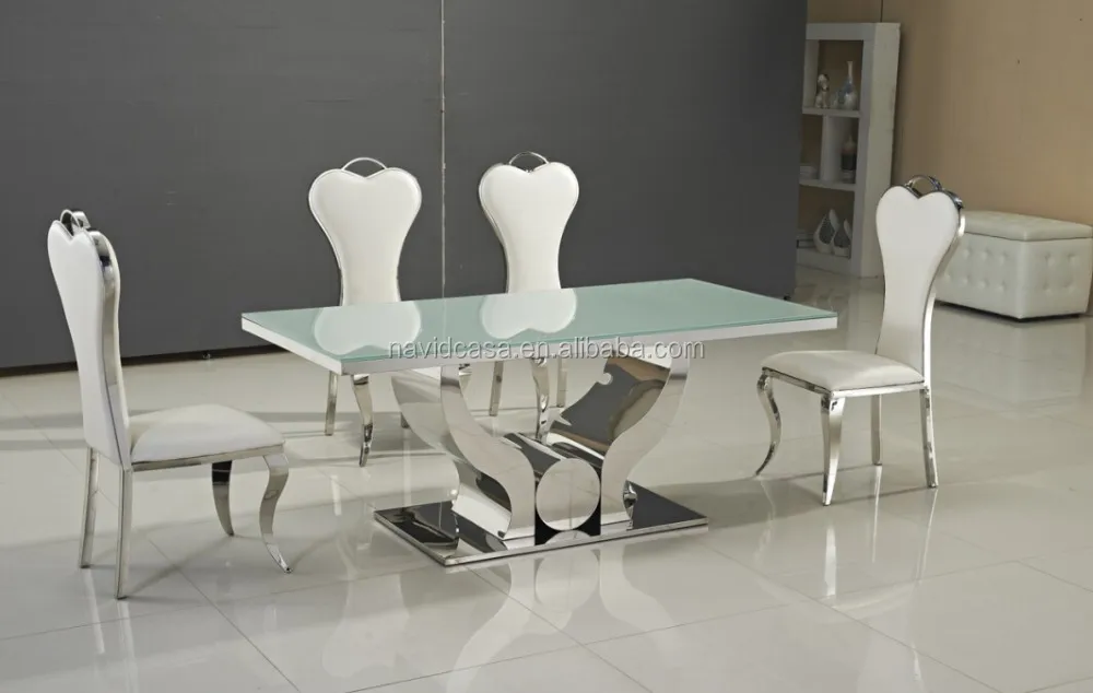 2015 Modern Clear glass dining table design