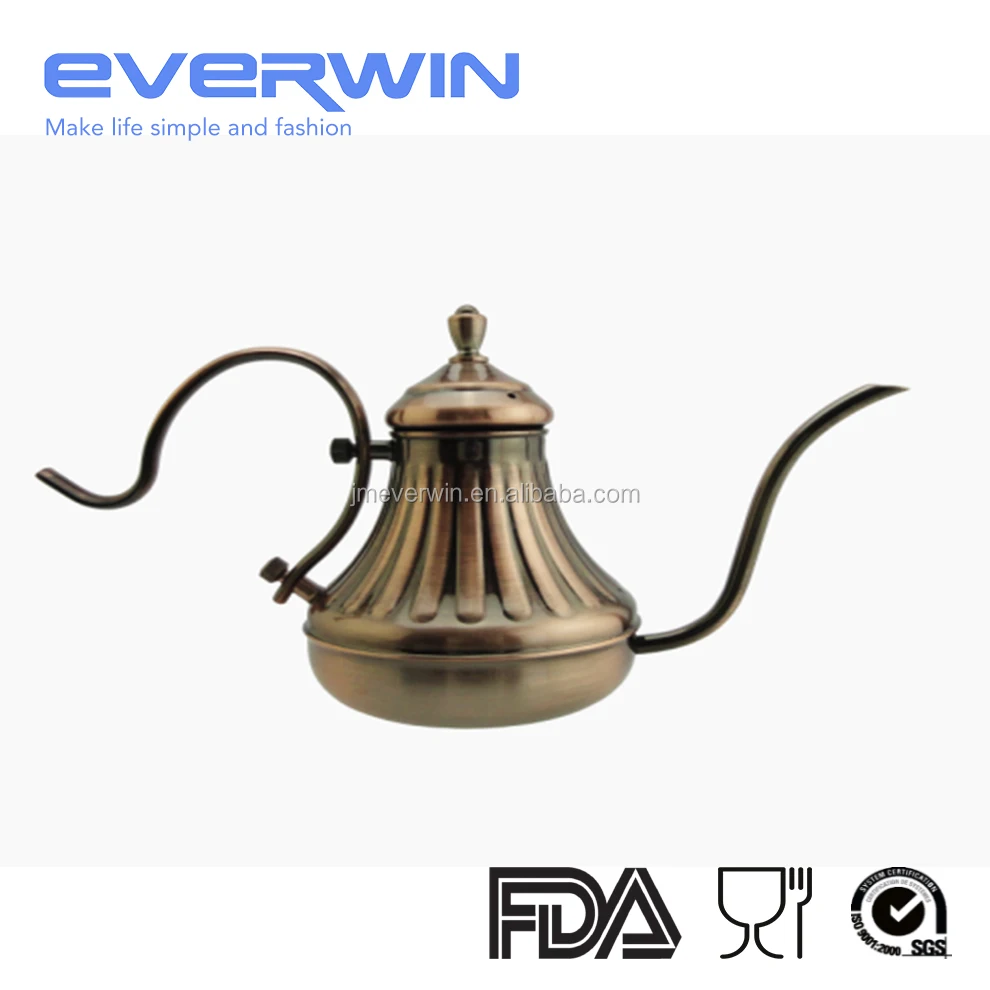 600ML Arabic Copper Stainless Steel Drip  Coffee Kettle