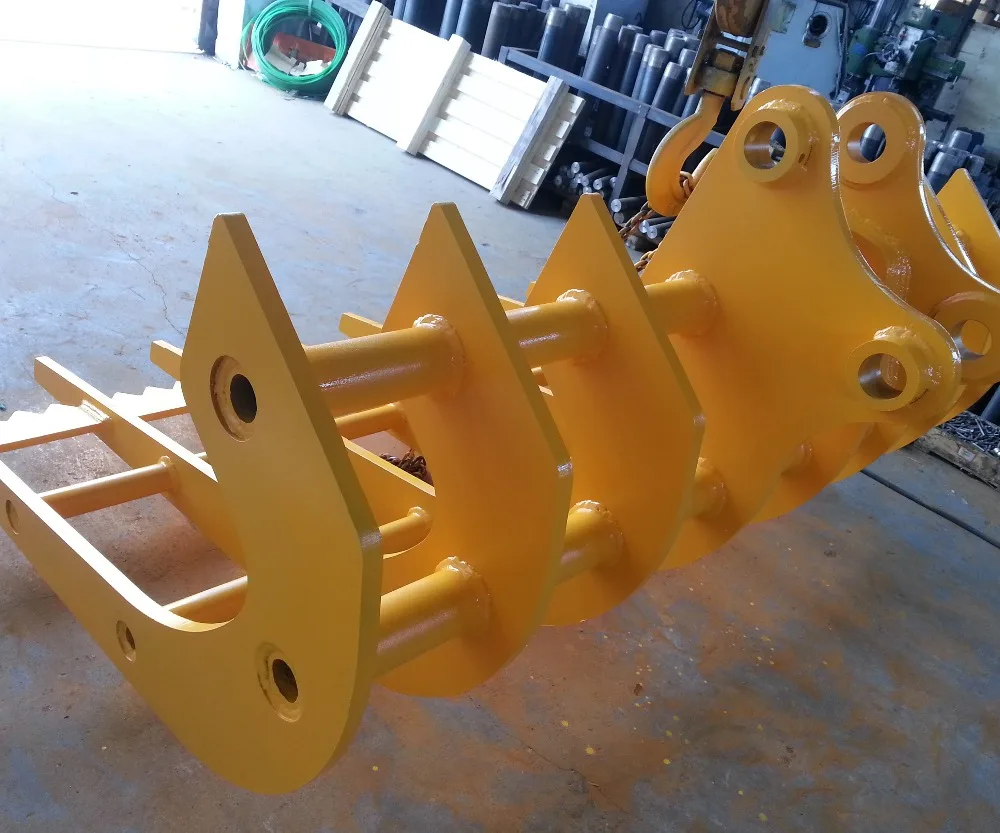 Customized Excavator Attachments Tilt land Root Rake