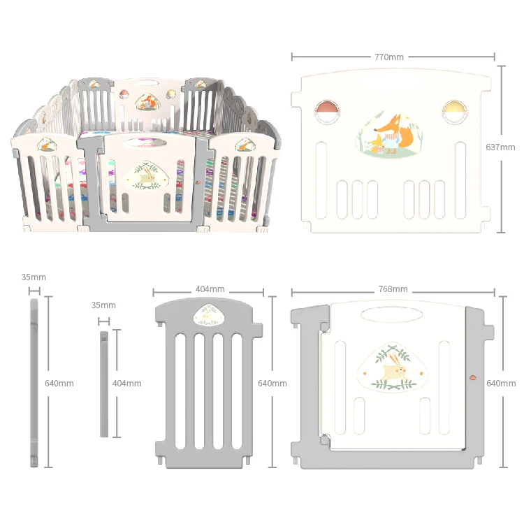 Baby Playpen Kids Panel Play Center Yard Safety Fence Child Play yard