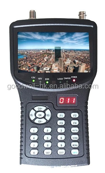 Прямая поставка с фабрики, Ручной цифровой спутниковый HD-видоискатель 4,3 дюйма, поддержка DVB-S/S2, тест на сигнал MPEG-2/4