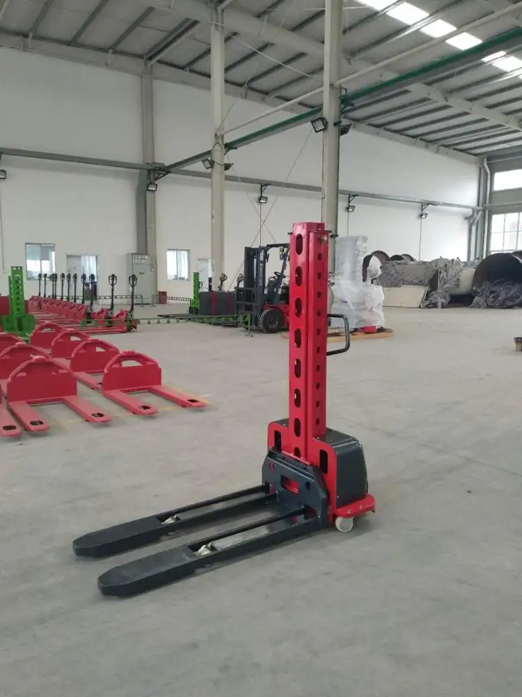 
500kg 1100mm 1300mm Semi Electric Portable self loading pallet lift Self Lift Stacker 