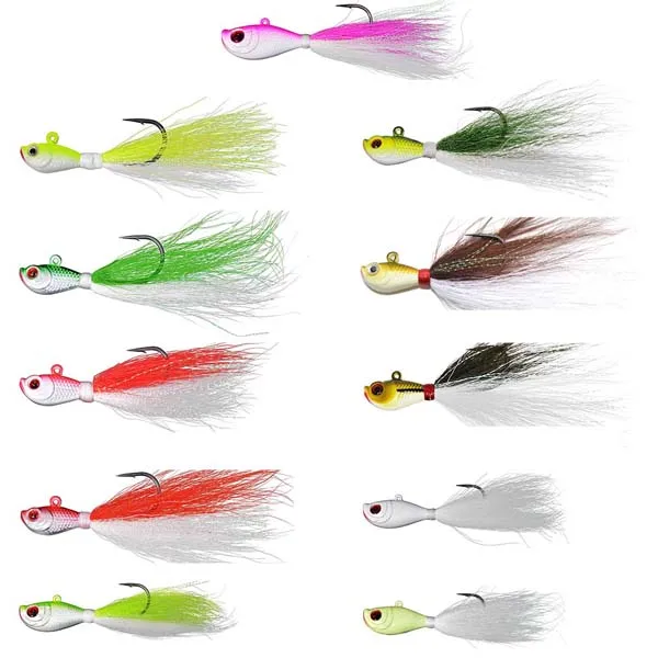 
1/8oz to 6oz Bucktail Jig China Manufacturer Fishing Lure Lead Head Metal Jig Bucktail Jig 