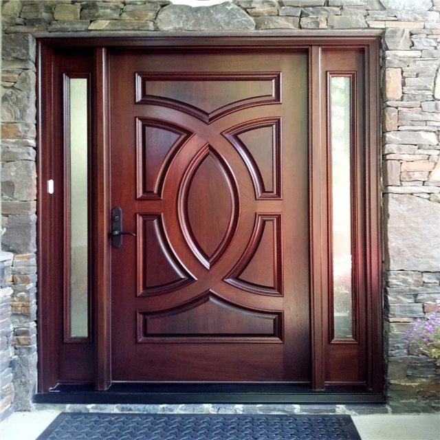 solid wood front main door carving designs for homes indian teak wood price