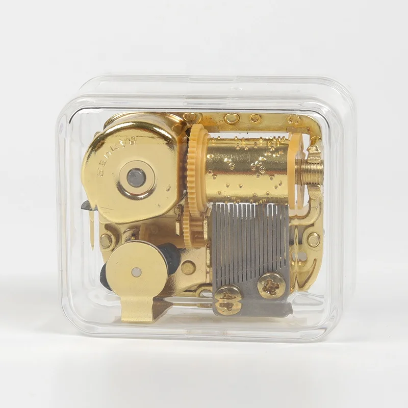 Rectangle Transparent Acrylic Wind up Music Box